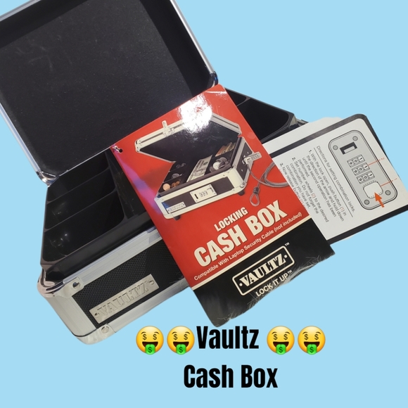 Vaultz Other Vaultz Cash Box Nwt Black And Silver Poshmark